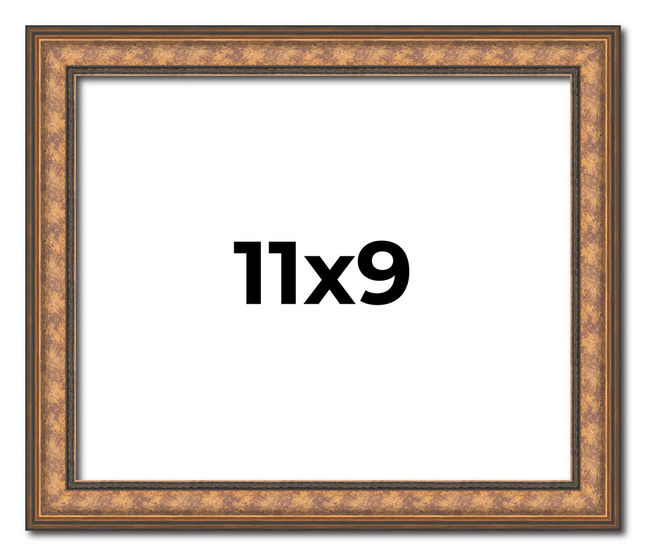 Photo Size Slim Profile Gold Picture Frame - UV Acrylic, Foam Board Backing, Hanging Hardware